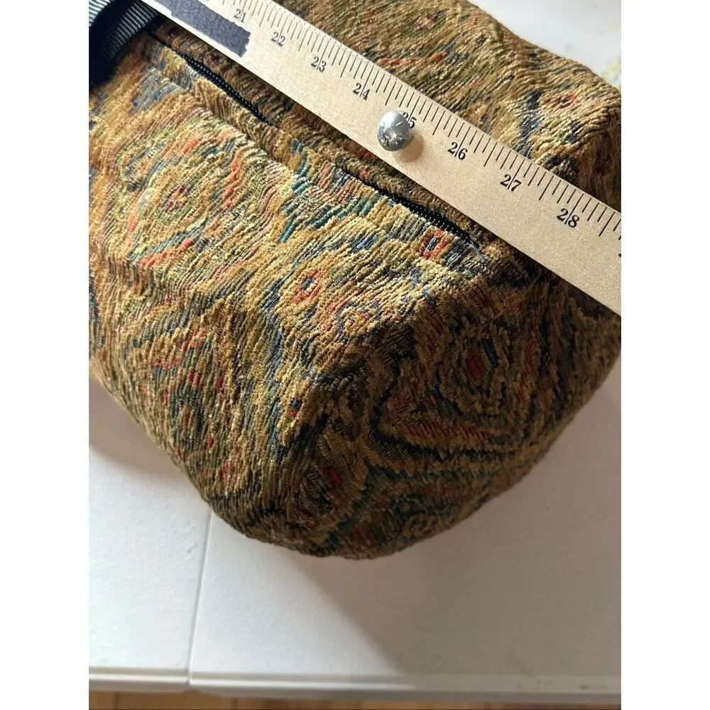 Alice Tapestries Women's Geometric Pattern Black Strap Travel Duffel Bag NWOT